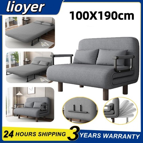 Double fabric sofa bed - fabric, sleeper
