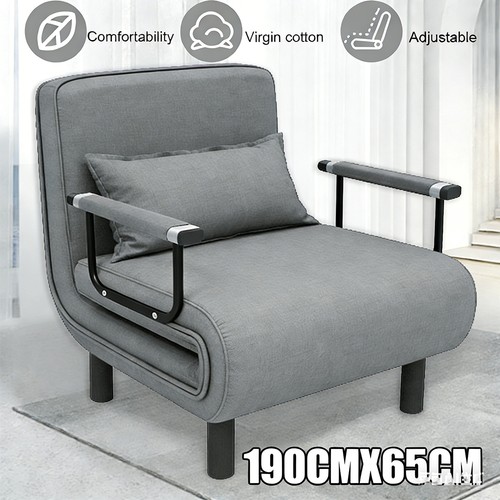 Single fabric sofa bed - single,