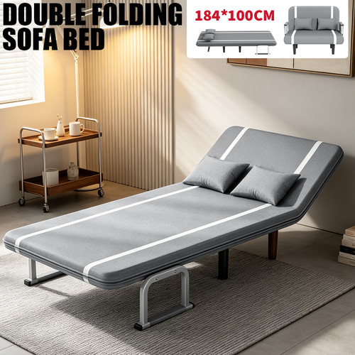 Double fabric sofa bed - bed, sleeper
