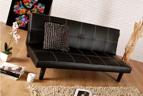Single faux leather sofa - single,