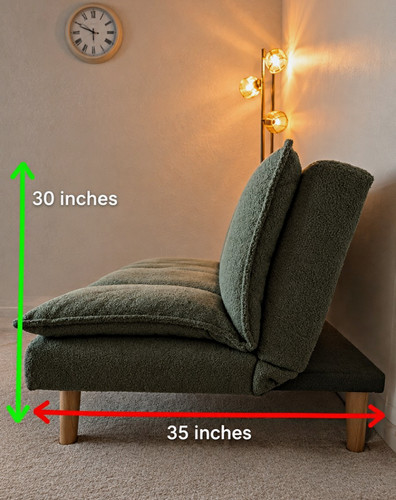 Green convertible futon - convertible,