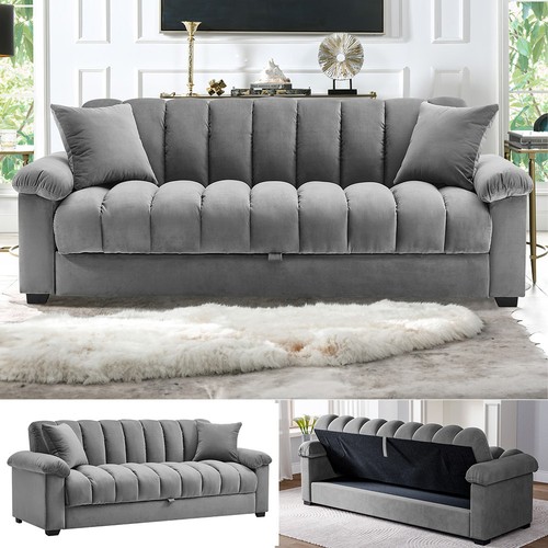 Grey sofa bed - grey, couch