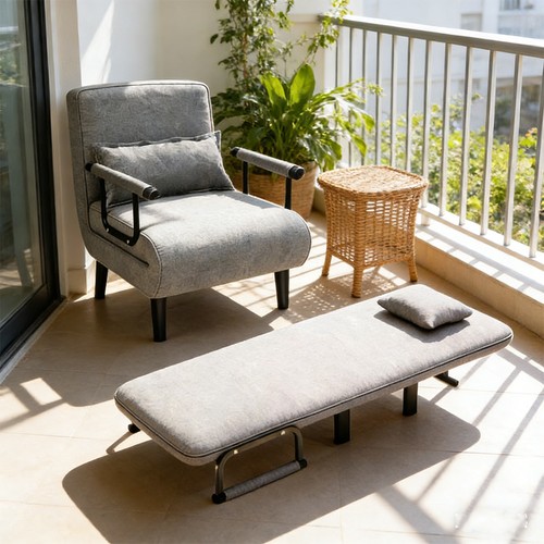 Folding fabric sofa bed - fabric,