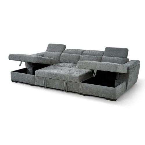 Large shape grey corner - corner, sofa