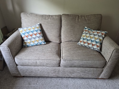 Beige solid plain - beige, seater