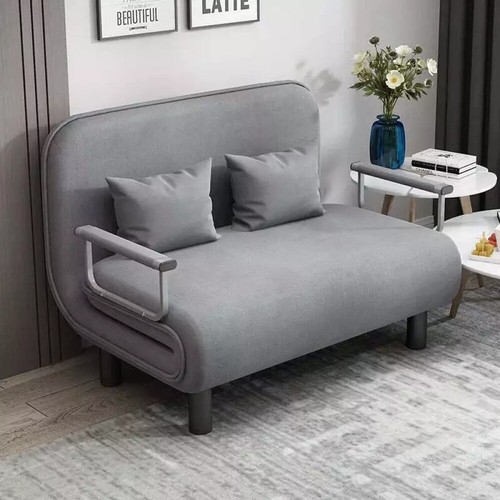 Double fabric sofa bed - fabric,