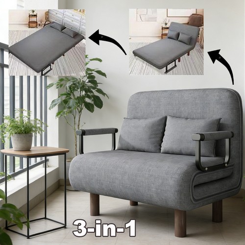 Double fabric sofa bed - bed, sleeper